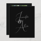 Script Minimalist Photo Collage Thank You Cards (Voorkant / Achterkant)