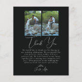 Script Minimalist Photo Collage Thank You Cards (Achterkant)