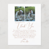 Script Minimalist Photo Collage Thank You Cards (Achterkant)