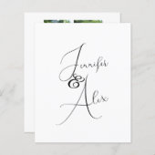 Script Minimalist Photo Collage Thank You Cards (Voorkant / Achterkant)
