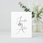 Script Minimalist Photo Collage Thank You Cards (Staand voorkant)