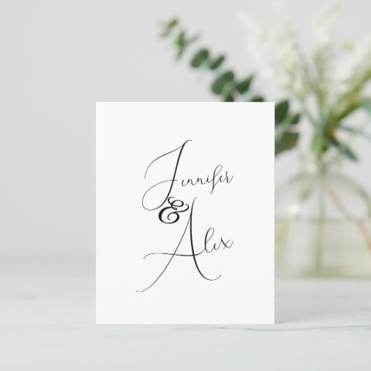 Script Minimalist Photo Collage Thank You Cards (Staand voorkant)