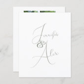 Script Minimalist Photo Collage Thank You Cards (Voorkant / Achterkant)