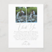 Script Minimalist Photo Collage Thank You Cards (Achterkant)