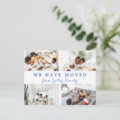 Script minimalist Vier foto's die we hebben verpla Aankondigingskaart (Staand voorkant)