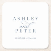 Script Minimalistische Klassieke Trouwdiner Kartonnen Onderzetters (Voorkant)