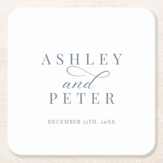 Script Minimalistische Klassieke Trouwdiner Kartonnen Onderzetters (Voorkant)