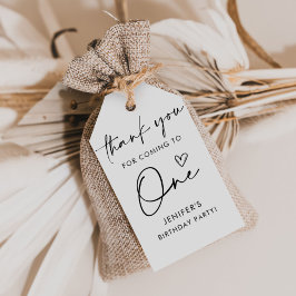 Script Minimalistische Verjaardag Bedankt Cadeaulabel