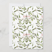 Script & Mistletoe Vrolijk & Getrouwd Foto Feestdagenkaart (Achterkant)