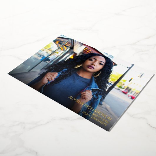 Script Mod Foto Graduation Party Folie Uitnodiging (Gedraaid)