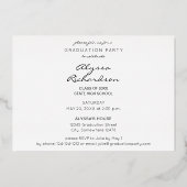 Script Mod Foto Graduation Party Folie Uitnodiging (Achterkant)