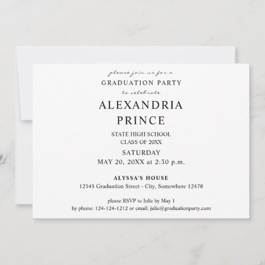 Script Mod Name Photo Graduparty Kaart (Achterkant)