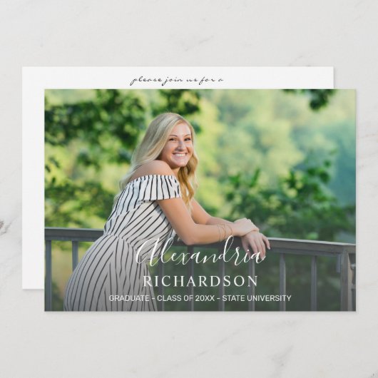 Script Mod Name Photo Graduparty Kaart (Voorkant / Achterkant)