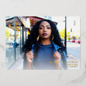 Script Mod Photo Graduparty - White Folie Uitnodiging (Voorkant)