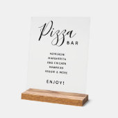 Script Modern Bruiloft Pizza Bar Transparant Acryl Bord (Hoek)