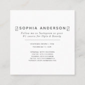 Script Modern Chic Dusty Blue Foto Sociale Media Contactkaartje (Achterkant)