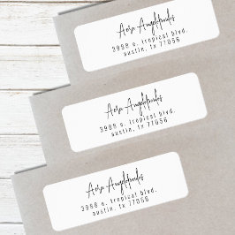 Script Modern Chic Retouradreslabel Etiket