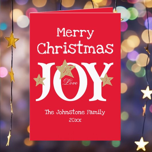 Script Modern Christmas Non-photo Red Holiday Kaar Feestdagen Kaart