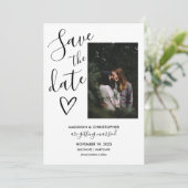 Script Modern De datum opslaan Save The Date (Staand voorkant)