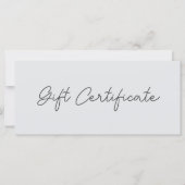 Script Modern minimalistisch cadeaucertificaat (Voorkant)