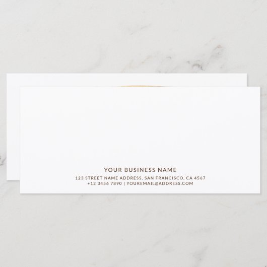 Script Modern Minimalistisch Goud Cadeaubon (Voorkant / Achterkant)