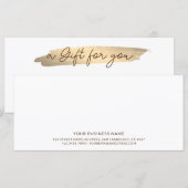 Script Modern Minimalistische Gouden Cadeaucertifi (Voorkant / Achterkant)