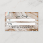 Script Modern Neutraal beige en goud Afsprakenkaartje (Achterkant)