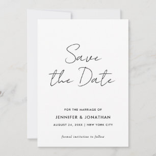 Script Modern Sjabloon Eenvoudig Zwart En Wit