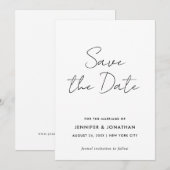 Script Modern Sjabloon Eenvoudig Zwart En Wit (Voorkant / Achterkant)