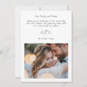Script Modern Wedding 2 Photos Thank You Card Bedankkaart (Achterkant)