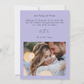 Script Modern Wedding 2 Photos Thank You Card Bedankkaart (Achterkant)