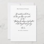 Script Modern Wedding 2 Photos Thank You Card Bedankkaart (Achterkant)
