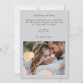 Script Modern Wedding 2 Photos Thank You Card Bedankkaart (Achterkant)
