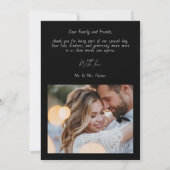 Script Modern Wedding 2 Photos Thank You Card Bedankkaart (Achterkant)