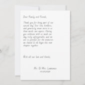 Script Modern Wedding Photo Thank You Card Bedankkaart (Achterkant)