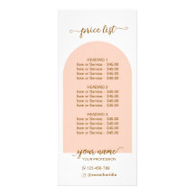 Script Moderne boog roze qr code logo prijslijst