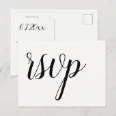 Script moderne bruiloft rsvp briefkaarten (Voorkant / Achterkant)