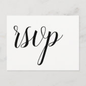Script moderne bruiloft rsvp briefkaarten (Voorkant)