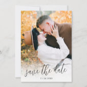 Script Moderne foto Bewaar de datum uitnodiging (Voorkant)