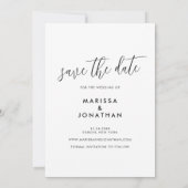 Script Moderne foto Bewaar de datum uitnodiging (Achterkant)