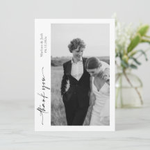 Script Moderne Trouwfoto's 2 Dankkaart
