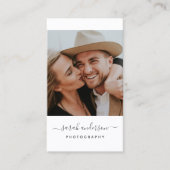 Script Moderne Typografie Fotografie Visitekaartje (Voorkant)