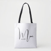 Script Moeder Opgericht Nieuwe Moeder Cadeau Tote Bag (Voorkant)
