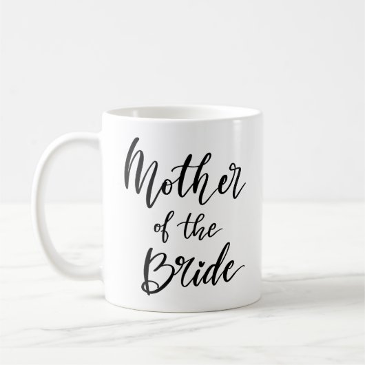 Script Moeder van de bruid typografie bruiloft Koffiemok (Links)