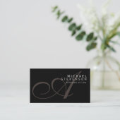 Script Monogram Attorney op Law Visitekaartje (Staand voorkant)