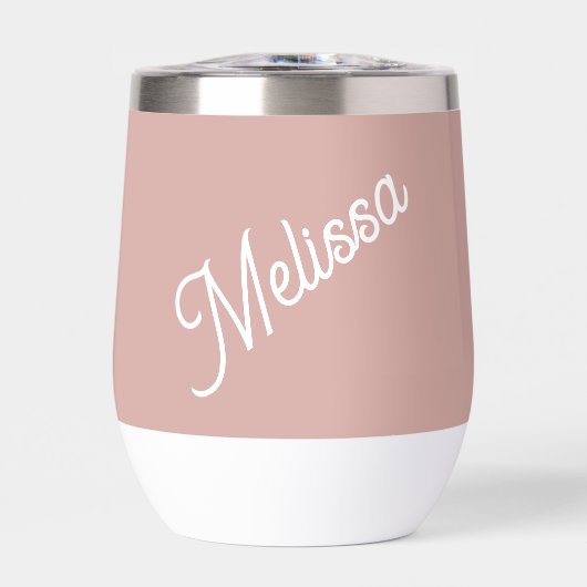 Script monogram, blush roze (Voorkant)