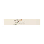 Script Monogram Boho Wildflower Bruiloft Uitnodigingen Wikkel (Vlak)