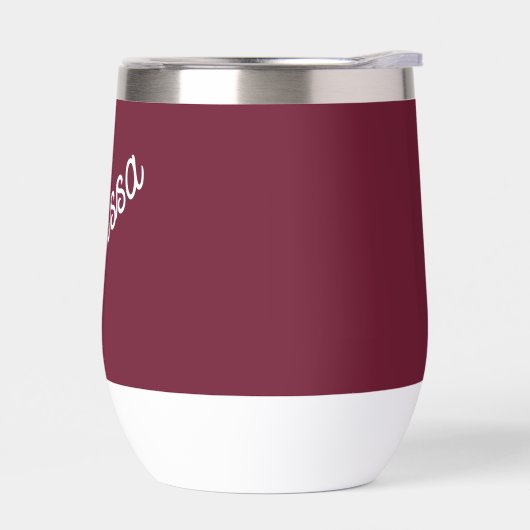 Script monogram, bordeaux rood (Links)