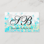 Script Monogram | Bubbles Visitekaartje (Voorkant)