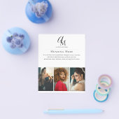 Script Monogram Business Photo QR Code Flyer (Enkel)